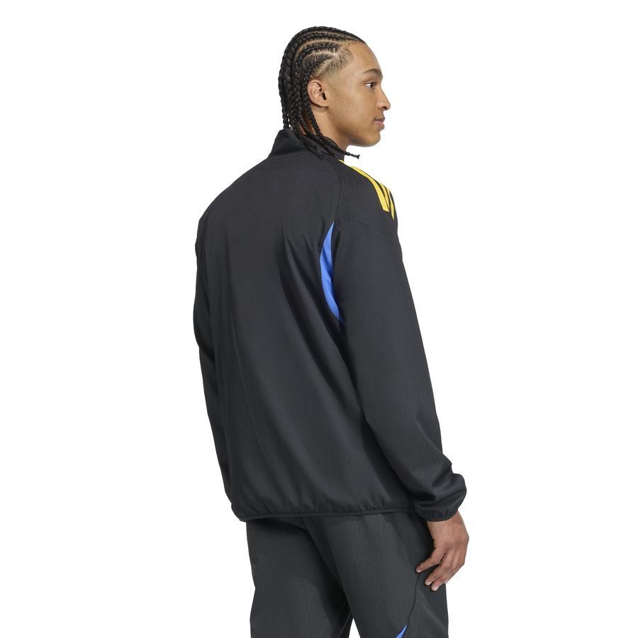 Manchester United Training Jacket Presentation Tiro 25 EU - Black/Hi-Res Blue/Tribe Yellow - Men's-SoccerKits Hub | Buy Soccer Jerseys Online